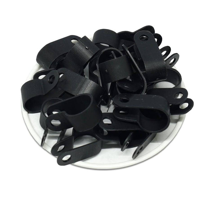 UC3B - Plastic Strap-type Cable Clamps - 1/2" Bundle - #10 Stud - Black - Ferrules Direct