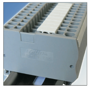 UJ515-25G End Cover for UJ525/UJ515 Spring-cage Terminal Block - Gray - Ferrules Direct