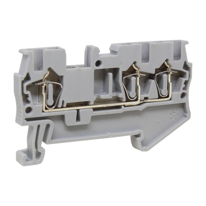 UJ525-1X2 - Single In Double Out Terminal Block Spring Cage - 2.5mm - Ferrules Direct