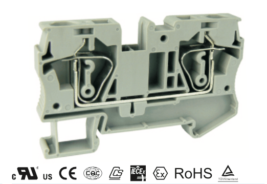 UJ56 - Spring-cage Terminal Block - 10.00mm² Cross Section - Gray - Ferrules Direct