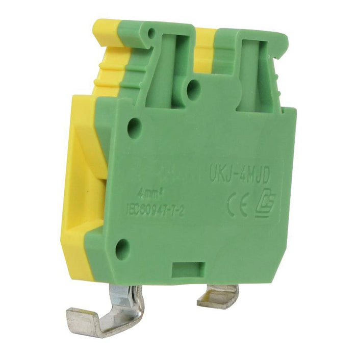 UKJ4MJD - Screw Clamping Ground Mini Terminal Block - 4mm - Ferrules Direct