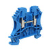 UKJW25BU - Screw Clamping Feed-Thru Terminal Block - Blue 2.5mm - Ferrules Direct