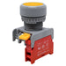 XB22-1/C-YL - 1/C - 22mm Flat Head Push Button Switch - Yellow - Ferrules Direct