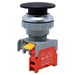 XE30-1/C-BK - 1/C - 30mm Push Button - 40mm Mushroom Head - Black - Ferrules Direct