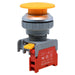 XE30-1/C-YL - 1/C - 30mm Push Button - 40mm Mushroom Head - Yellow - Ferrules Direct