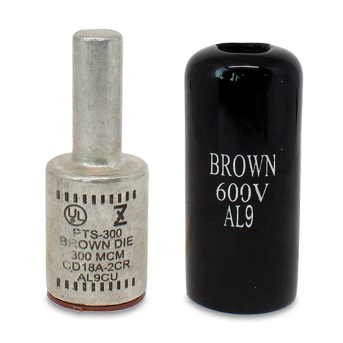 ZPTS300 - Aluminum Compression Pin Adapter - 300MCM - Brown | Ferrules ...