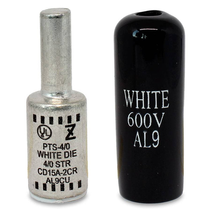 ZPTS4/0 - Aluminum Compression Pin Adapter - 4/0 AWG - White, 1 Piece ...