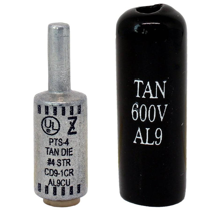 ZPTS4 - Aluminum Compression Pin Adapter - 4 AWG - Tan, 1 Piece ...