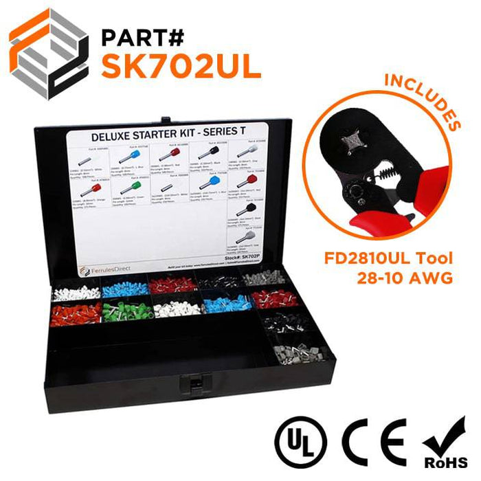 SK702UL - Deluxe Starter Kit + FD2810UL Tool - T Series - Ferrules Direct