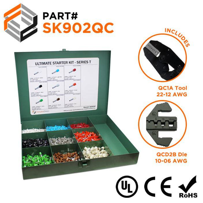 SK902QC - Ultimate Ferrule Kit + QC1A & QCD2B Tools - T Series - Ferrules Direct