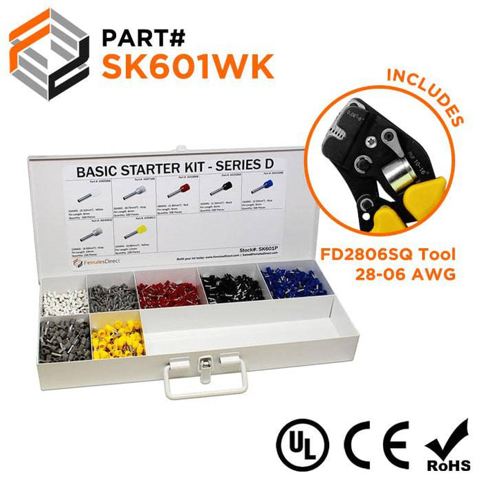 SK601WK - Basic Starter Kit - D Series + FD2806SQ Tool - Ferrules Direct
