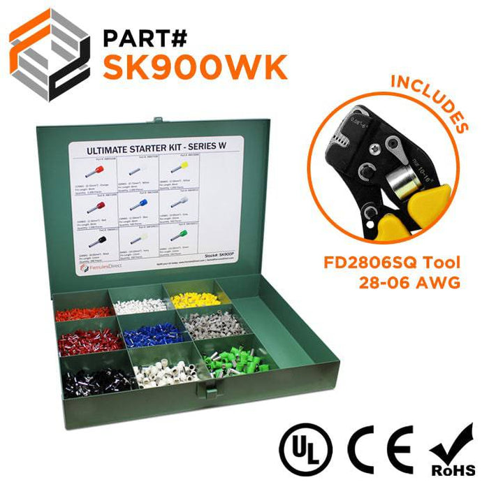 SK900WK - Ultimate Ferrule Kit + FD2806SQ Tool - W Series - Ferrules Direct