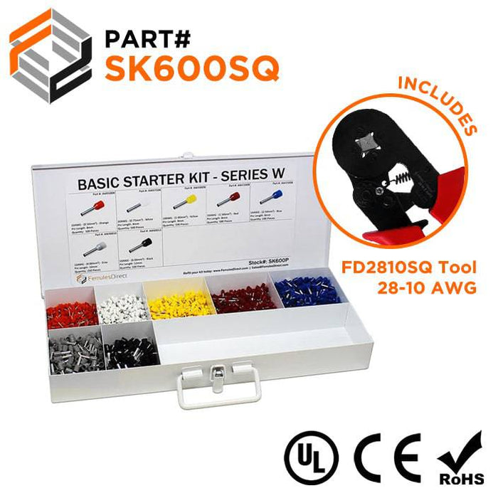 SK600SQ - Basic Starter Kit - W Series + FD2810SQ Tool - Ferrules Direct