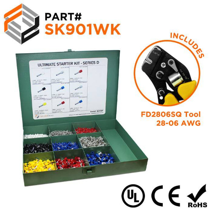 SK901WK - Ultimate Ferrule Kit + FD2806SQ Tool - D Series - Ferrules Direct