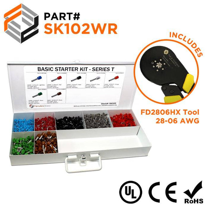 SK102WR - Heavy Duty Starter Kit + FD2806HX Tool - T Series - Ferrules Direct
