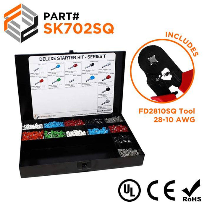 SK702SQ - Deluxe Starter Kit + FD2810SQ Tool - T Series - Ferrules Direct