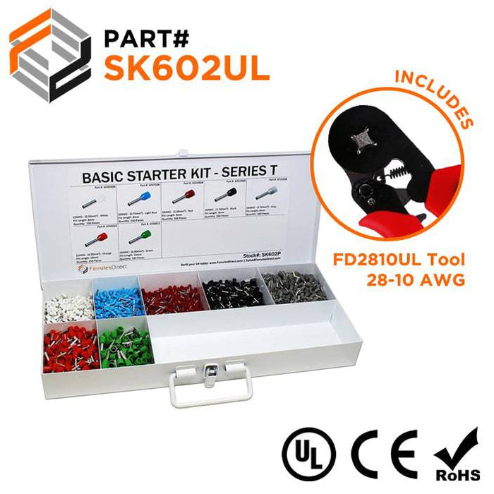 SK602UL - Basic Starter Kit - T Series + FD2810UL Tool - Ferrules Direct