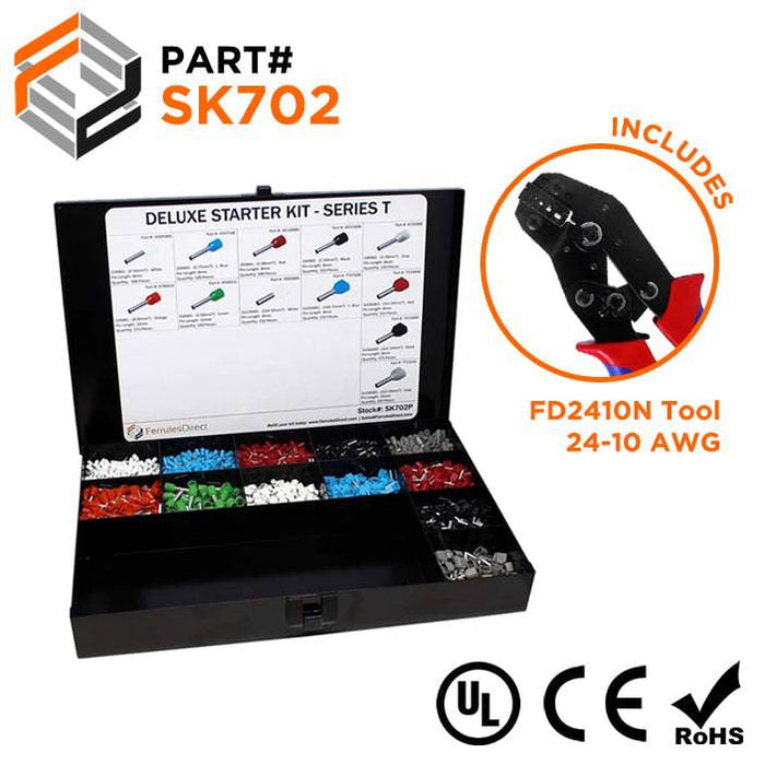 SK702 - Deluxe Starter Kit + FD2410N Tool - T Series - Ferrules Direct