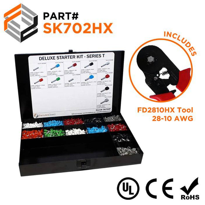 SK702HX - Deluxe Starter Kit + FD2810HX Tool - T Series - Ferrules Direct