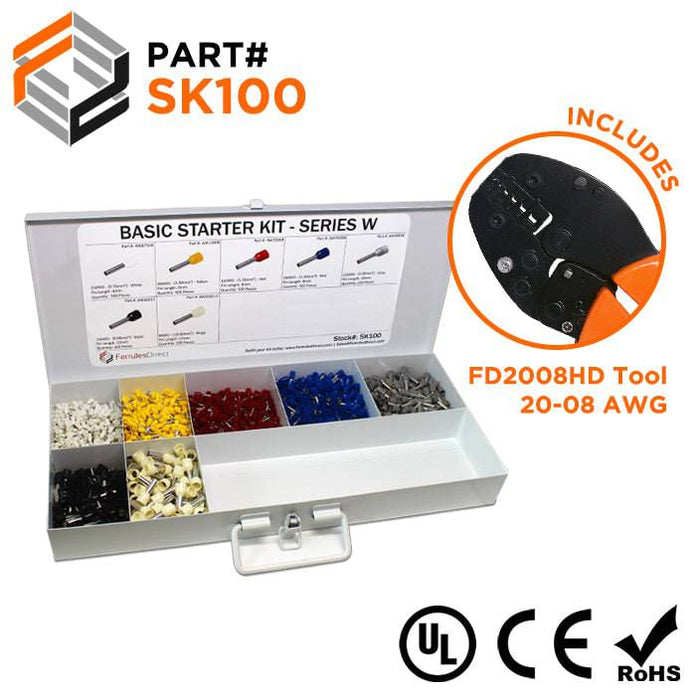 SK100 - Heavy Duty Starter Kit + FD2008HD Tool - W Series - Ferrules Direct