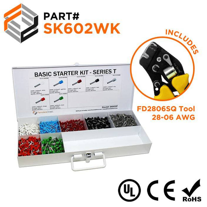 SK602WK - Basic Starter Kit - T Series + FD2806SQ Tool - Ferrules Direct