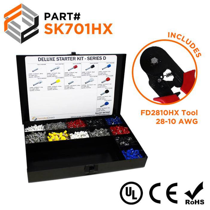 SK701HX - Deluxe Starter Kit + FD2810HX Tool - D Series - Ferrules Direct