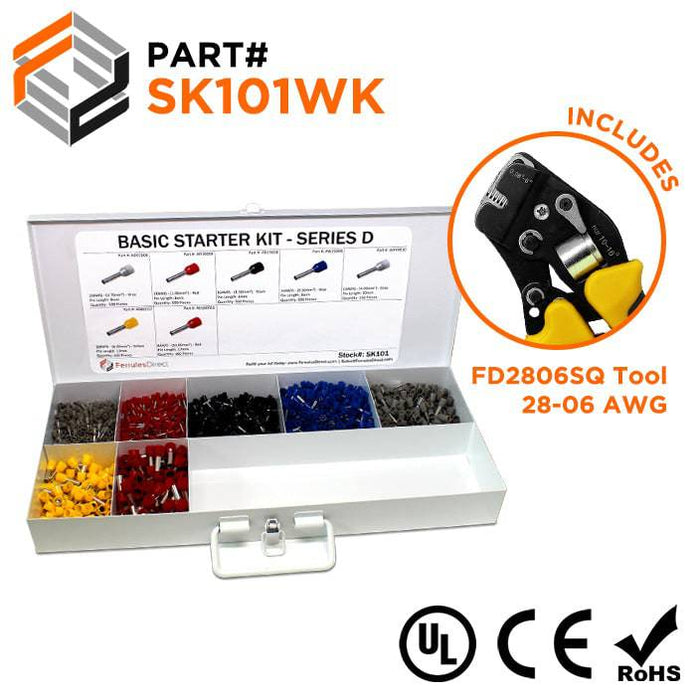SK101WK - Heavy Duty Starter Kit + FD2806SQ Tool - D Series - Ferrules Direct